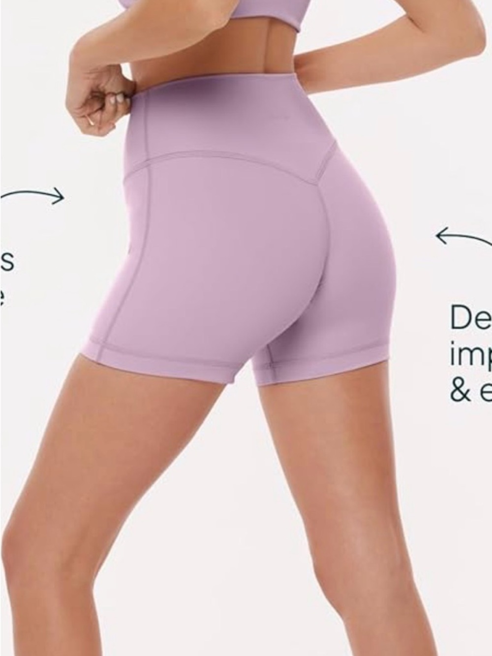 Women's High-Waist Lavender/LILAC Athletic Bike Shorts